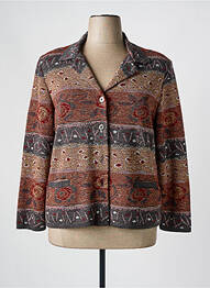 Gilet manches longues coupe cintrée marron FRANCE RIVOIRE femme