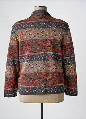 Gilet manches longues coupe cintrée marron FRANCE RIVOIRE femme