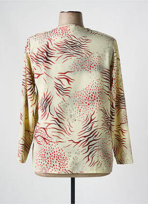 Blouse tissage popeline manches longues beige CLAUDE DE SAIVRE femme