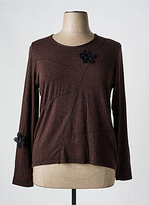 T-shirt manches longues manches longues marron QUATTRO femme