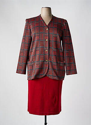 Ensemble jupe coupe cintrée rouge JEAN MOREUX femme