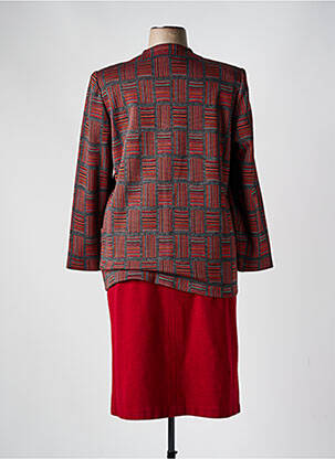 Ensemble jupe coupe cintrée rouge JEAN MOREUX femme