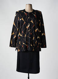 Ensemble jupe fermeture boutonnée sur le devant noir FRANCE RIVOIRE femme