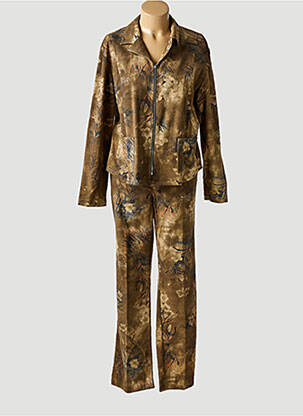 Ensemble pantalon manches longues marron CLAUDE DE SAIVRE femme
