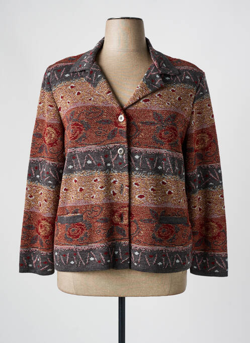 Gilet manches longues marron FRANCE RIVOIRE pour femme