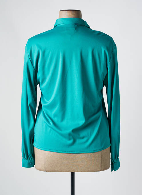 Chemisier coupe cintrée manches longues bleu JEAN MOREUX femme