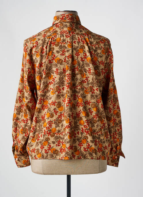 Chemisier imprimé fleurs manches longues orange PIER BÉ femme