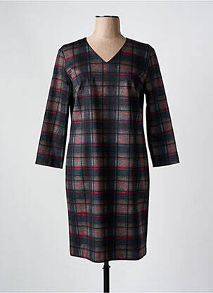 Robe mi-longue manches 3/4 manches 3/4 gris GEVANA femme