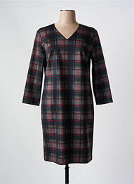Robe mi-longue manches 3/4 manches 3/4 gris GEVANA femme