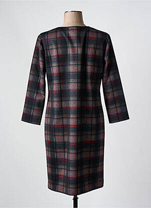Robe mi-longue manches 3/4 manches 3/4 gris GEVANA femme