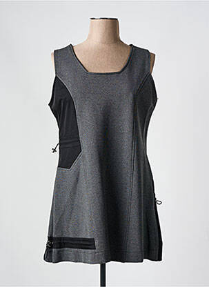 Robe courte sans manche sans manche gris QUATTRO femme