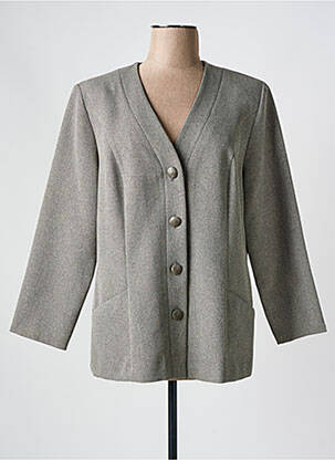 Veste casual coupe droite gris FRANCE RIVOIRE femme