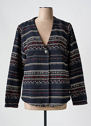 Veste casual coupe droite bleu THALASSA femme