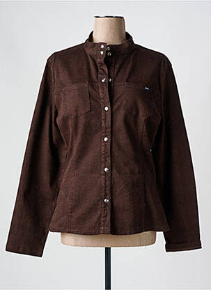 Veste casual coupe droite marron STK femme