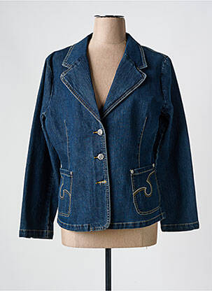 Blazer poches bleu CLAUDE DE SAIVRE femme