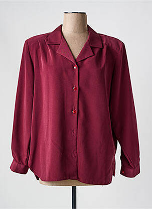 Chemisier coupe droite manches longues rouge ATLANTA femme