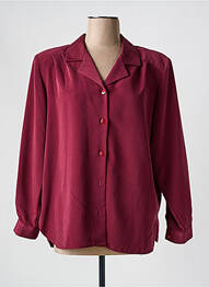 Chemisier coupe droite manches longues rouge ATLANTA femme