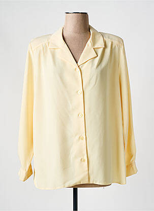 Chemisier coupe droite manches longues jaune ATLANTA femme