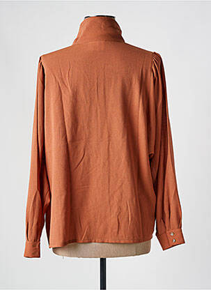 Chemisier coupe fluide manches longues marron CASTILLE femme