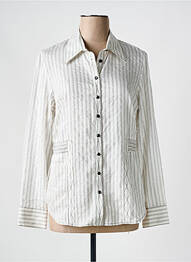 Chemisier coupe cintrée manches longues blanc QUATTRO femme