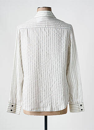 Chemisier coupe cintrée manches longues blanc QUATTRO femme