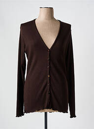 Gilet manches longues coupe cintrée marron MADIVA femme