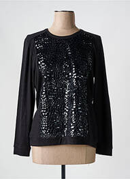 Top coupe cintrée manches longues noir ROSE ELECTRON femme
