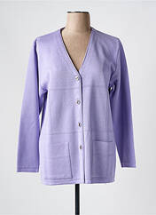 Gilet manches longues violet ELEANE pour femme seconde vue