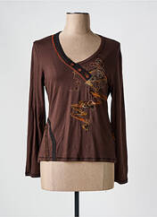 Top marron COTE ANGLAISE pour femme seconde vue