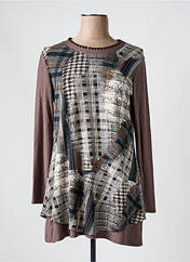 Tunique manches longues marron TELMAIL pour femme seconde vue