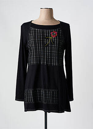 Tunique manches longues noir TELMAIL pour femme