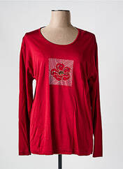 Tunique manches longues rouge MANADOUR pour femme seconde vue