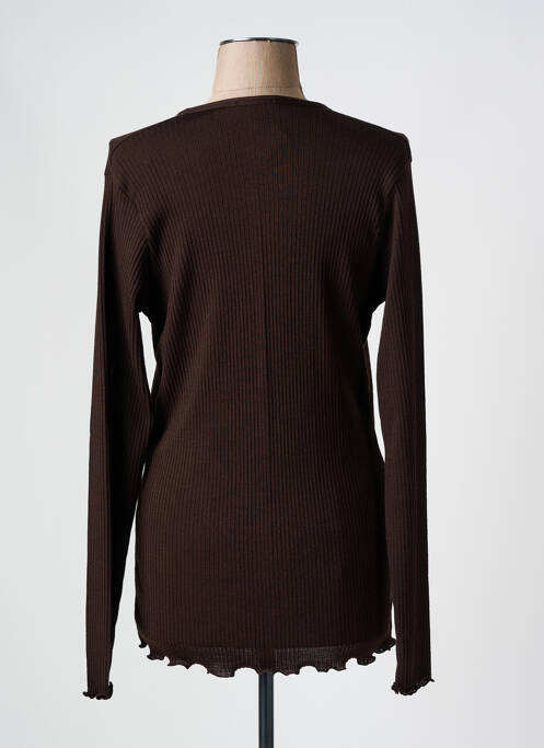 Gilet manches longues marron MADIVA pour femme