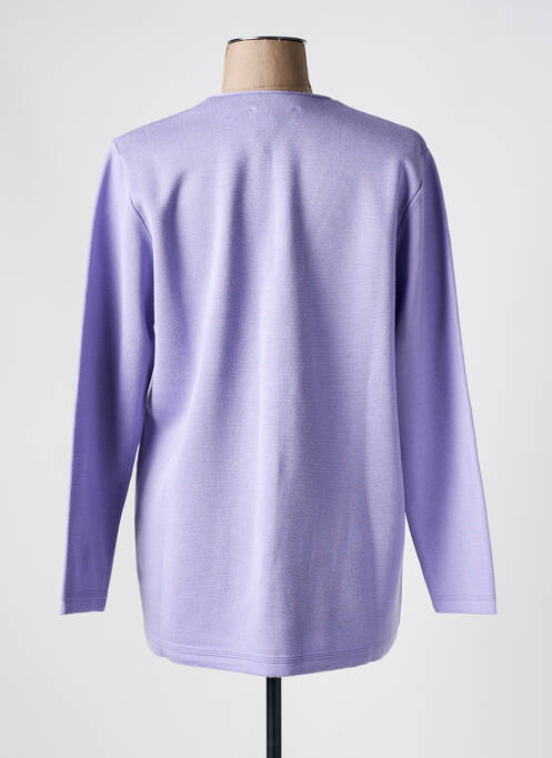 Gilet manches longues violet ELEANE pour femme