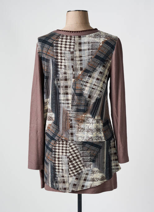 Tunique manches longues marron TELMAIL pour femme