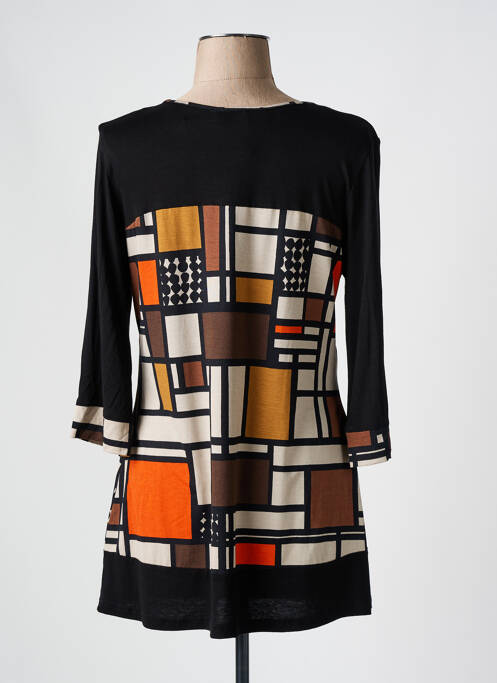 Tunique manches longues noir ATLANTA pour femme