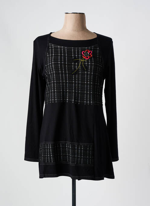 Tunique manches longues noir TELMAIL pour femme