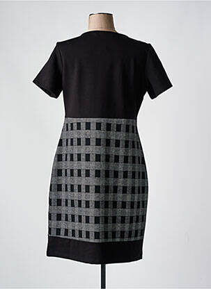 Robe mi-longue manches courtes manches courtes noir S.QUISE femme