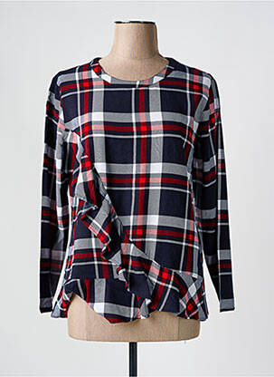 Blouse tissage popeline manches longues bleu THALASSA femme