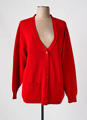 Gilet manches longues resserrée sur le bas rouge SKOVHUUS femme