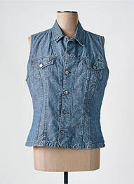 Gilet sans manche poches bleu SETRAK femme