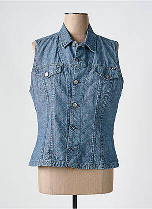 Gilet sans manche poches bleu SETRAK femme