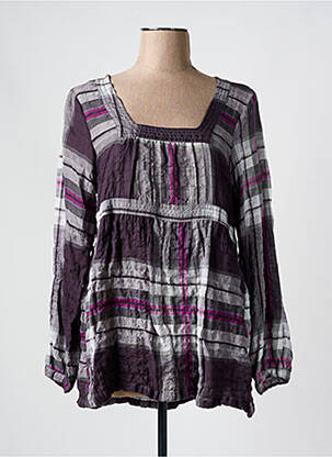 Tunique manches longues manches longues violet SETRAK femme