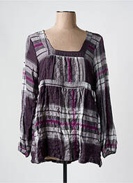 Tunique manches longues manches longues violet SETRAK femme