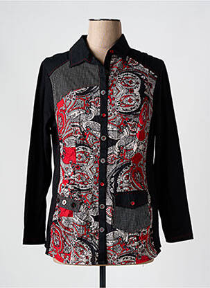 Chemisier coupe cintrée manches longues noir S.QUISE femme