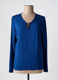 T-shirt manches longues manches longues bleu JEAN DELFIN femme