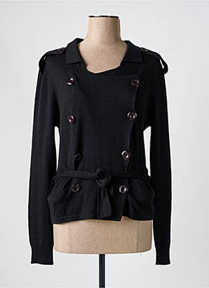Gilet manches longues stretch noir SETRAK femme
