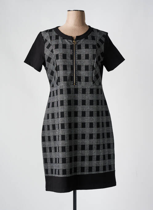 Robe mi-longue noir S.QUISE pour femme