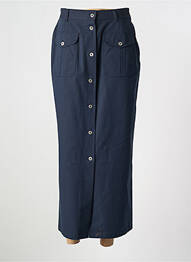 Jupe longue coupe droite bleu ATLANTA femme