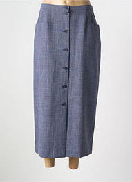 Jupe longue coupe droite bleu FRANCE RIVOIRE femme